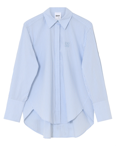 DAY birger et Mikkelsen - DayZoe Daylounge Stripe Skjorte - Chambray Blue